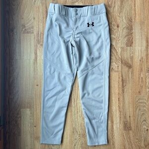 Under Armour Baseball Pants Gray Youth Size Small